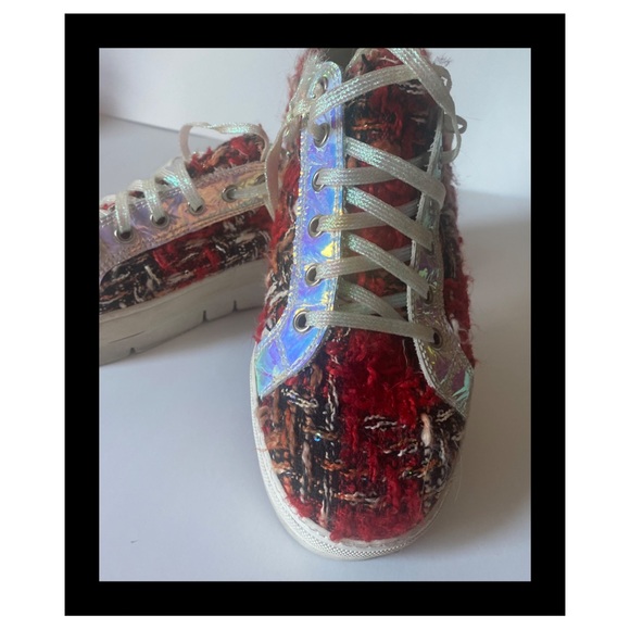 Shoes - Tweed platform sneakers